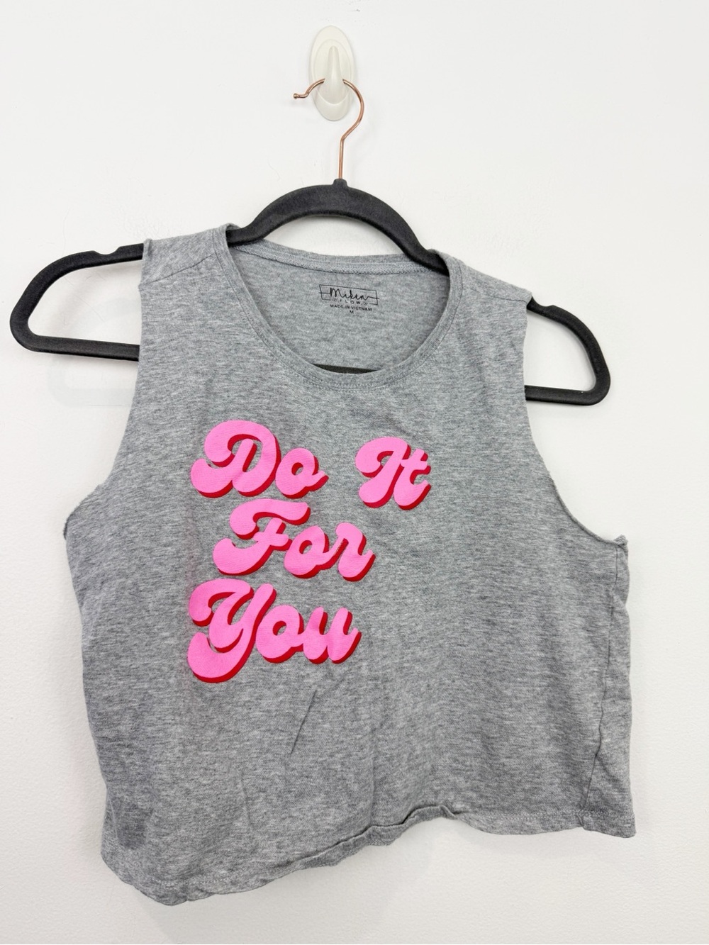 Miken Flow Gray Graphic Tank Top Do It For You Size Medium
